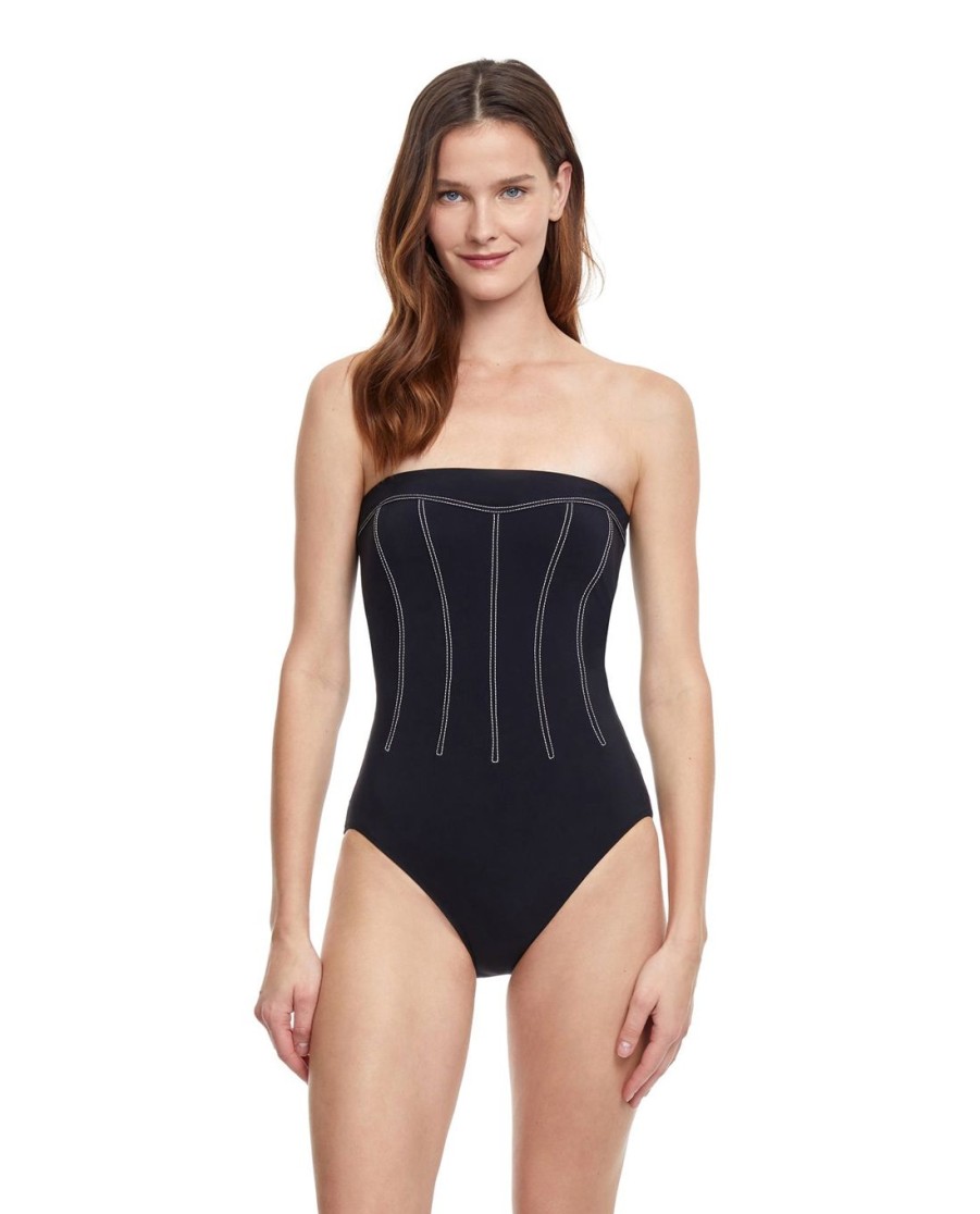 One Pieces Gottex | Gottex Splendid Bandeau Strapless One Piece Swimsuit