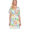 Cover Ups Gottex | Gottex Aquarelle Beach Cover Up Dress Gottex Aquarelle Green