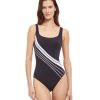 One Pieces Gottex | Gottex Simple Elegance Full Coverage Square Neck One Piece Swimsuit