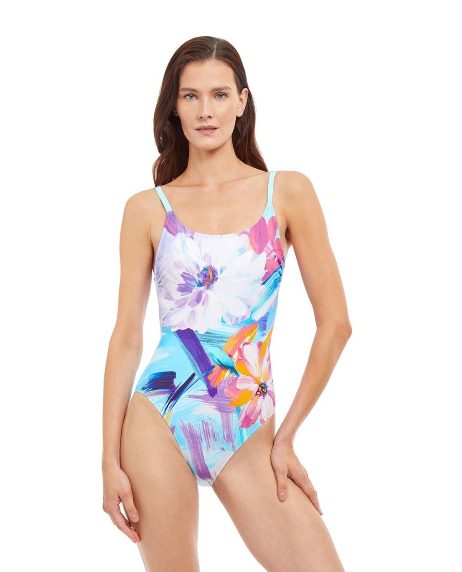 One Pieces Gottex | Round Neck One Piece Swimsuit Gottex La Vie Est Belle