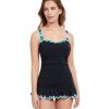 D-G Cup Profile by Gottex | Profile By Gottex Moroccan Escape D-Cup Underwire Swimdress Profile Moroccan Escape Black