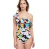 One Pieces Profile by Gottex | Profile By Gottex Rising Sun Ruffle One Shoulder One Piece Swimsuit