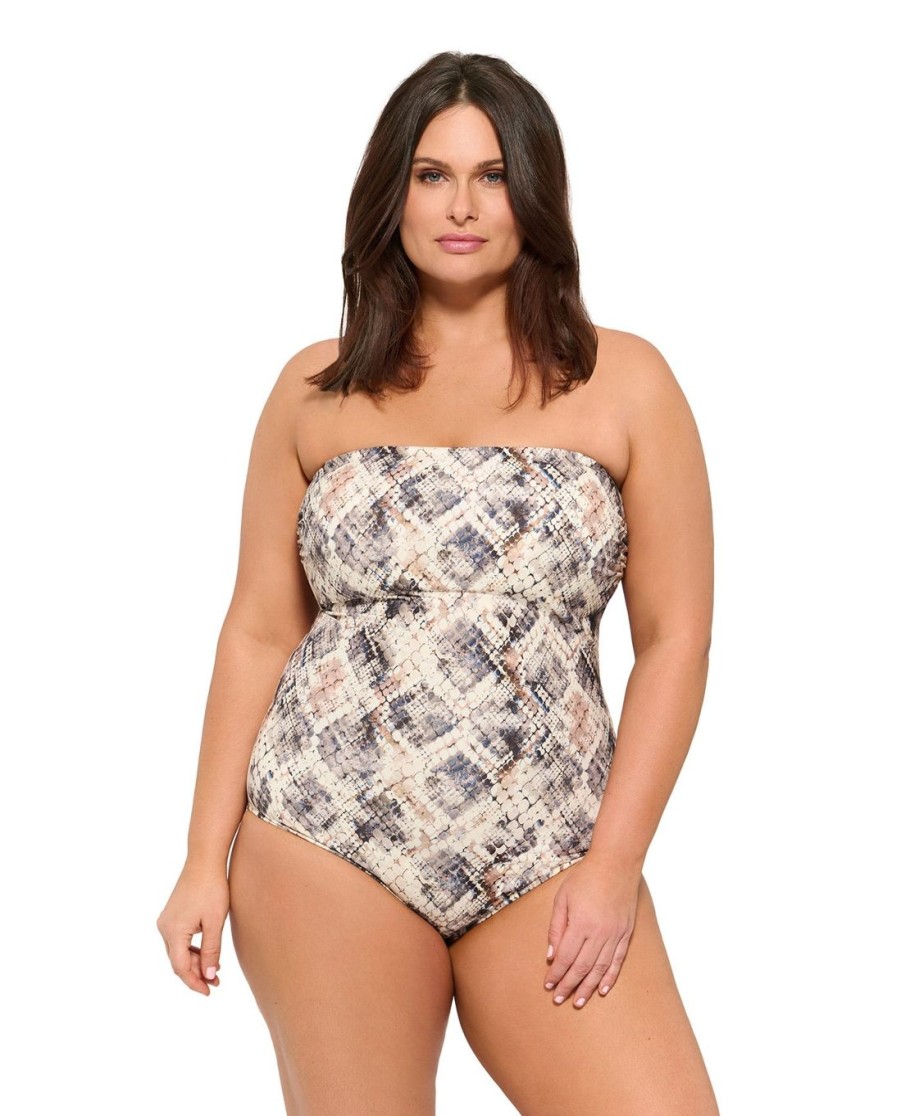 Plus Size Gottex | Plus Size Bandeau One Piece Swimsuit Gottex Mantaro