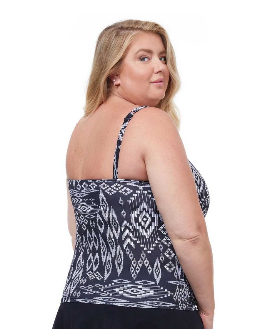 Plus Size Profile by Gottex | Profile By Gottex Peruvian Nights Plus Size Sweetheart Underwire Tankini Top Profile Peruvian Nights