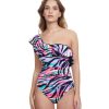 One Pieces Profile by Gottex | Profile By Gottex Wild Parade Ruffle One Shoulder One Piece Swimsuit Profile Wild Parade