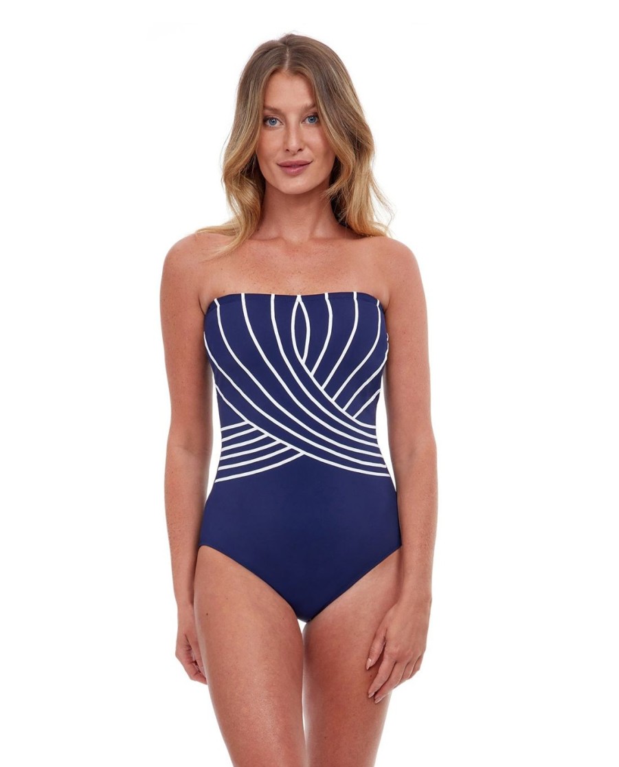 One Pieces Gottex | Gottex Embrace Bandeau Strapless One Piece Swimsuit