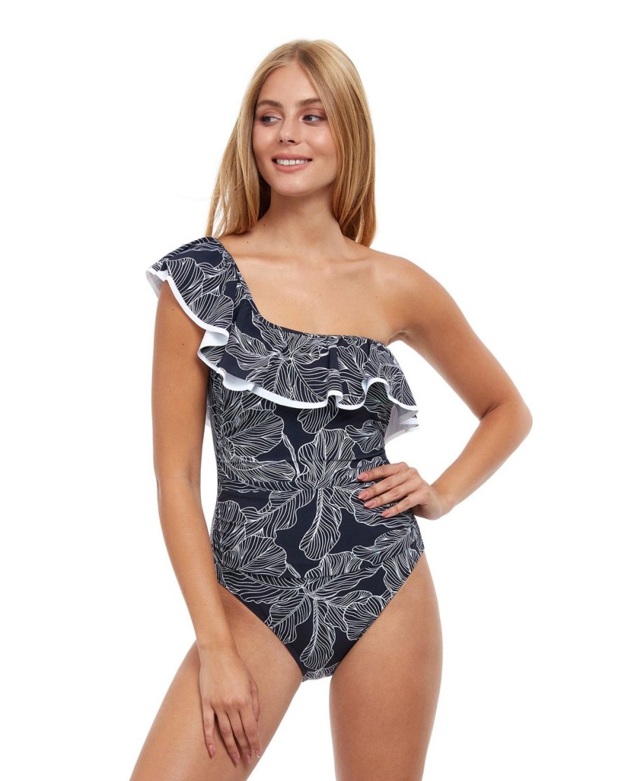 One Pieces Profile by Gottex | Profile By Gottex Soiree Ruffle One Shoulder One Piece Swimsuit Profile Soiree