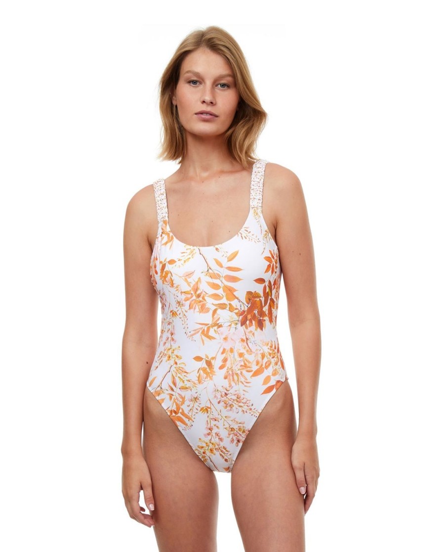 One Pieces Gottex Luma | Round Neck One Piece Swimsuit Luma Vivid Koyo