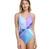 One Pieces Gottex | Gottex Modern Art V-Neck One Piece Swimsuit