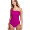 One Pieces Profile by Gottex | Profile By Gottex Hula Dance Ruffle One Shoulder One Piece Swimsuit