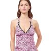 Tankinis Profile by Gottex | Profile By Gottex Pretty Wild V-Neck Halter Tankini Top Profile Pretty Wild Pink