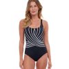 One Pieces Gottex | Gottex Embrace Full Coverage Square Neck One Piece Swimsuit