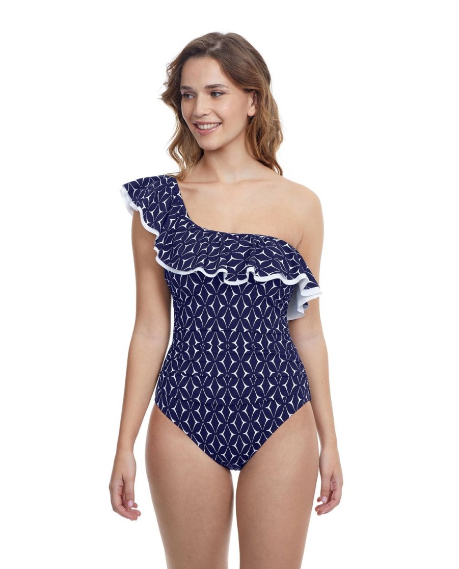 One Pieces Profile by Gottex | Profile By Gottex Supreme Ruffle One Shoulder One Piece Swimsuit