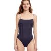 One Pieces Gottex | Gottex Paloma Shaped Square Neck One Piece Swimsuit