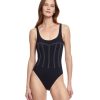 One Pieces Gottex | Gottex Splendid Full Coverage Square Neck One Piece Swimsuit