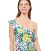 Tankinis Profile by Gottex | Profile By Gottex Tropic Boom One Shoulder Ruffle Tankini Top