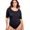 Gottex Modest Gottex Modest | Gottex Modest Round Neck Short Sleeve One Piece Swimsuit Gottex Modest Black