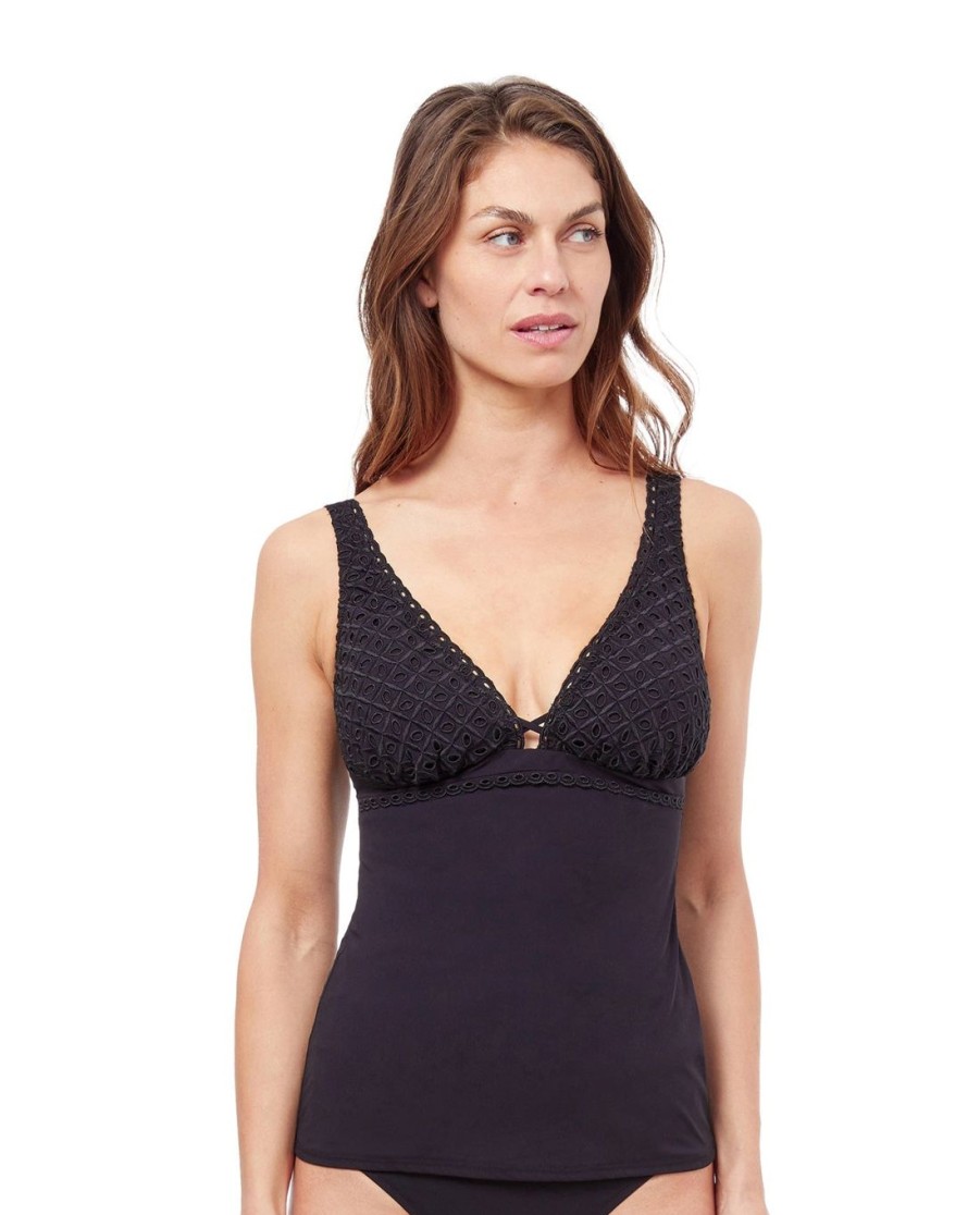 D-G Cup Profile by Gottex | Profile By Gottex Rendezvous D-Cup V-Neck Underwire Tankini Top Profile Rendezvous