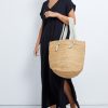 Accessories Gottex Accessories | Gottex Jute Bucket Bag Gottex Natural And Stripes