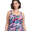 Plus Size Profile by Gottex | Profile By Gottex Wild Parade Plus Size Shirred Underwire Tankini Top Profile Wild Parade