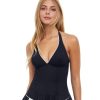 Tankinis Profile by Gottex | Profile By Gottex Belle Curve V-Neck Halter Tankini Top Profile Belle Curve Black And White