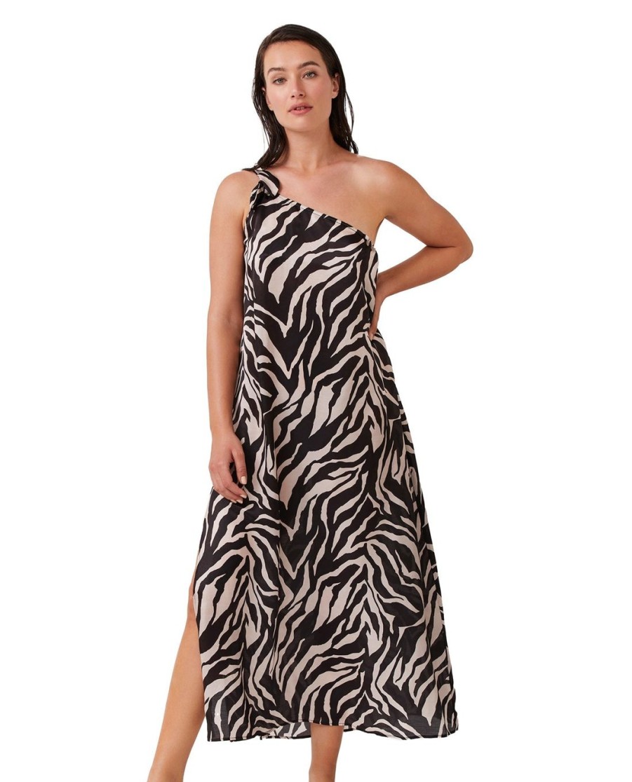 Cover Ups Gottex Luma | Luma One Shoulder Sarong Dress Cover Up