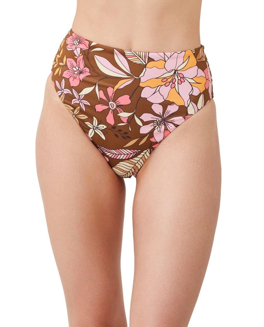 Bikinis Gottex Luma | Luma Resort Flower High Leg High Waist Bikini Bottom Luma Resort Floras