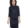 Cover Ups Gottex Modest | Gottex Modest High Neck Long Sleeve Side Shirred Swimsuit Dress Gottex Modest Black