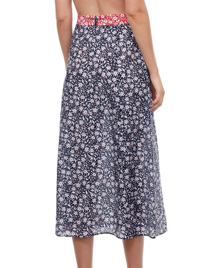 Cover Ups Gottex Luma | Luma Shimmering Daisies Long Cover Up Skirt