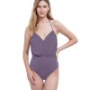 One Pieces Gottex | Gottex Front Row Halter Blouson One Piece Swimsuit