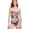 One Pieces Gottex | Gottex Amore Shaped Bandeau One Piece Swimsuit