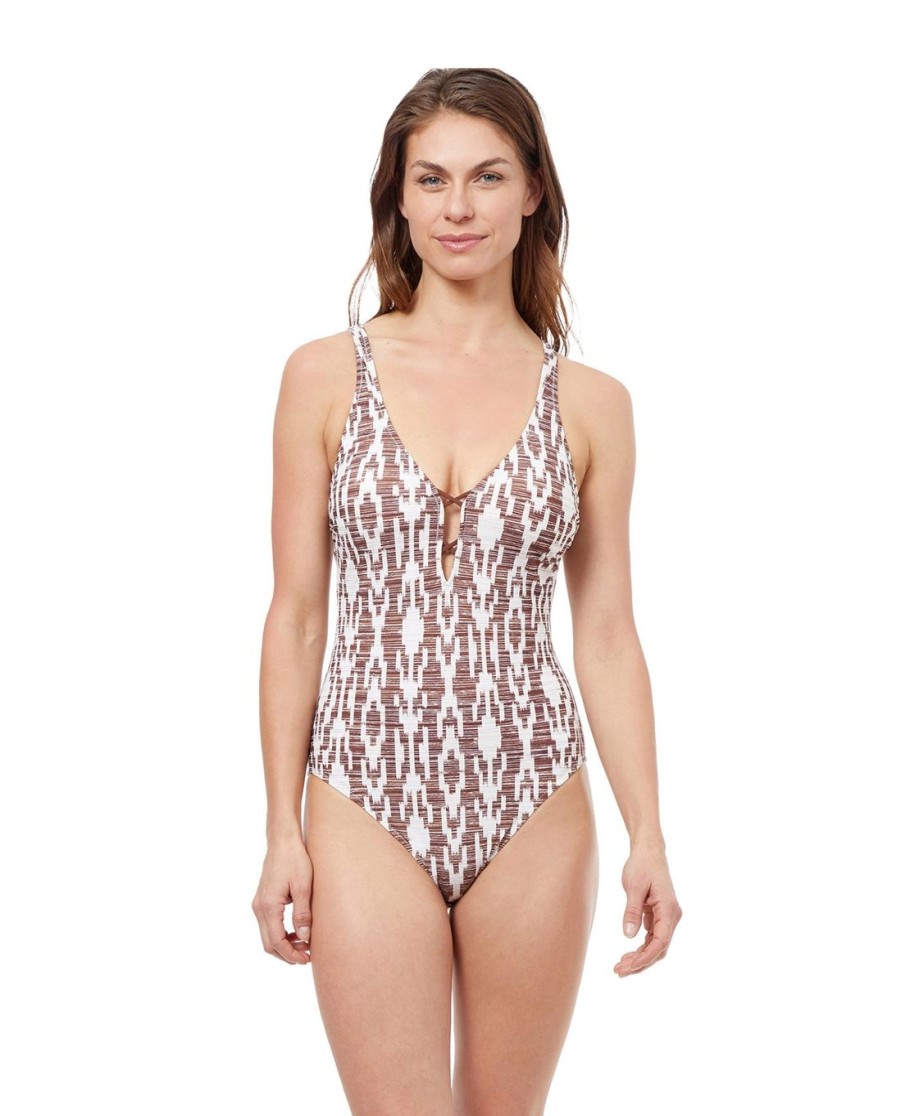 One Pieces Profile by Gottex | Profile By Gottex Iota Deep V-Neck One Piece Swimsuit