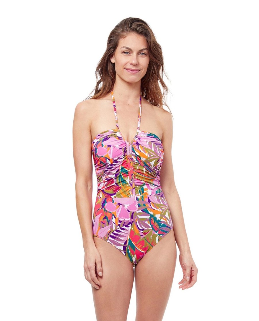 One Pieces Profile by Gottex | Profile By Gottex Tropikaia Bandeau One Piece Swimsuit Profile Tropikaia