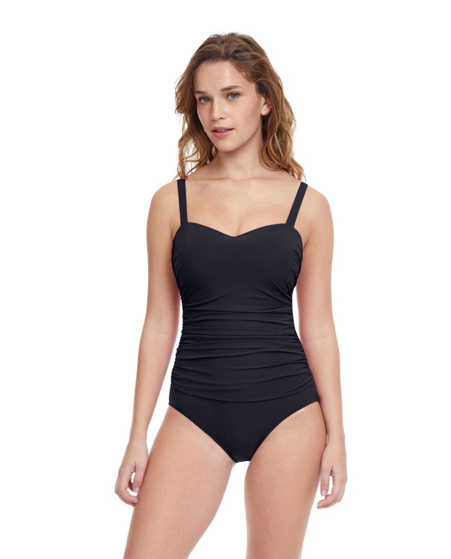 D-G Cup Profile by Gottex | Profile By Gottex Tutti Frutti E-Cup Scoop Neck Shirred Underwire One Piece Swimsuit