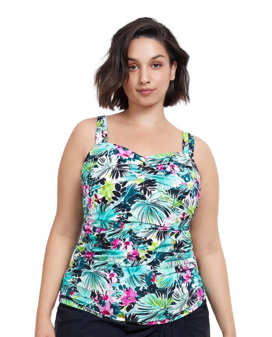 Plus Size Profile by Gottex | Profile By Gottex Beautiful Day Plus Size Sweetheart Underwire Tankini Top Profile Beautiful Day