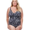 Plus Size Profile by Gottex | Profile By Gottex Peruvian Nights Plus Size V-Neck One Piece Swimsuit Profile Peruvian Nights