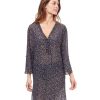 Cover Ups Profile by Gottex | Profile By Gottex Bash V-Neck Long Sleeve Mesh Tunic Cover Up Profile Bash