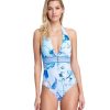 One Pieces Gottex | Gottex Paradise Halter V-Neck One Piece Swimsuit