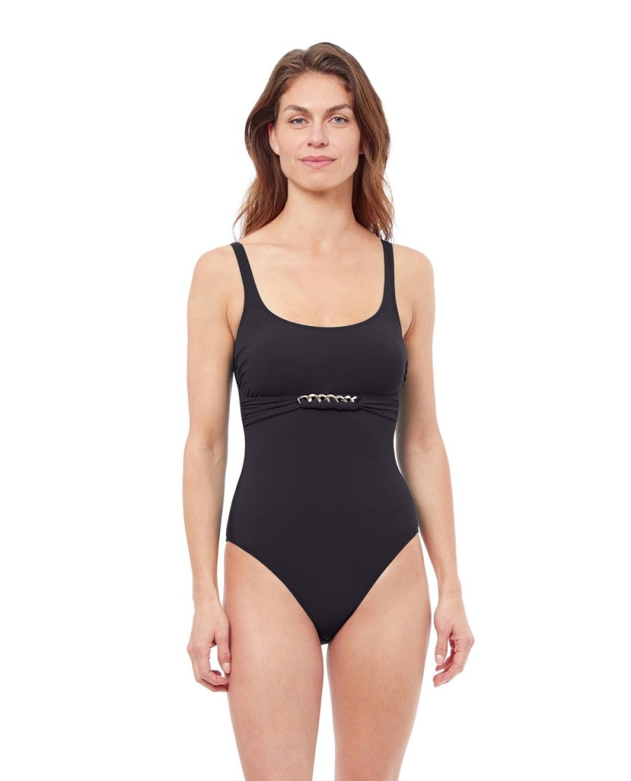 One Pieces Profile by Gottex | Profile By Gottex Unchain My Heart Round Neck One Piece Swimsuit