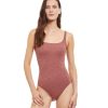 One Pieces Gottex | Gottex African Escape Full Coverage Square Neck One Piece Swimsuit