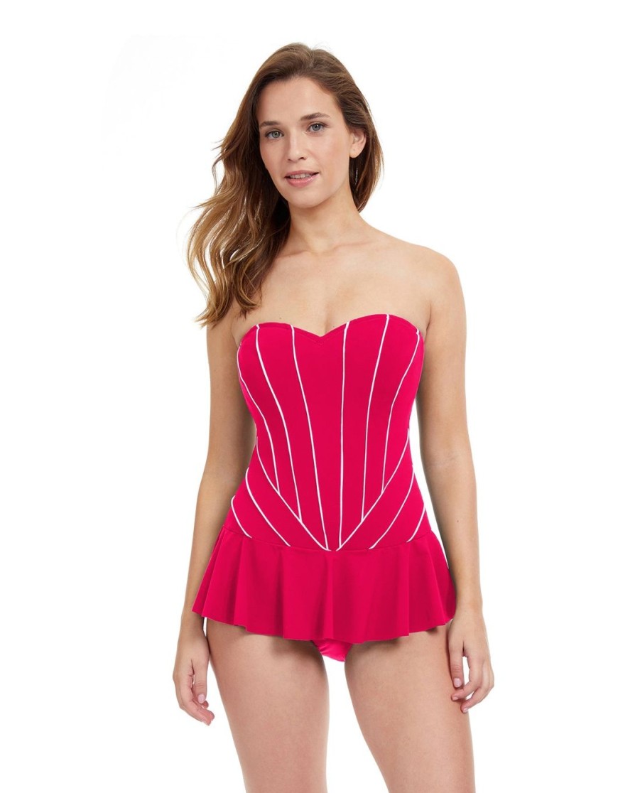 One Pieces Profile by Gottex | Profile By Gottex Line Up Bandeau Strapless Swimdress