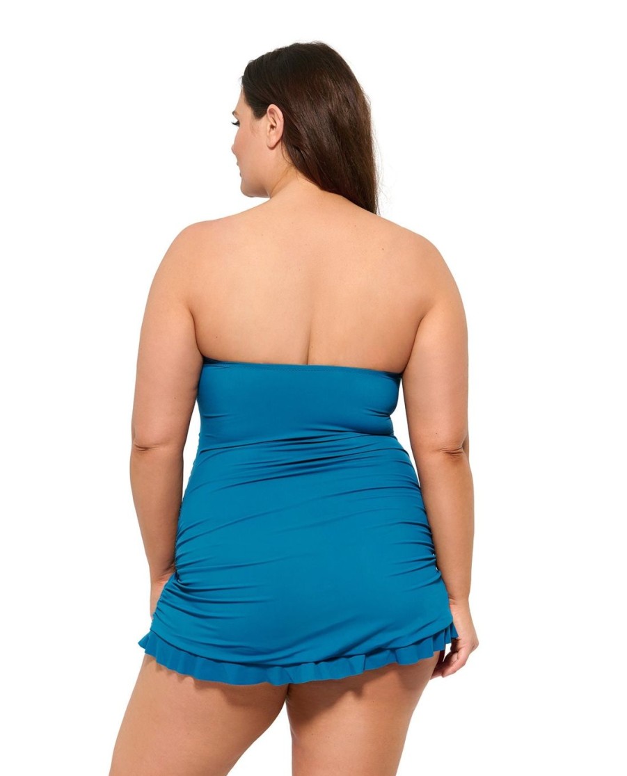 Plus Size Gottex | Plus Size Bandeau Swimdress Gottex Braided Elegance