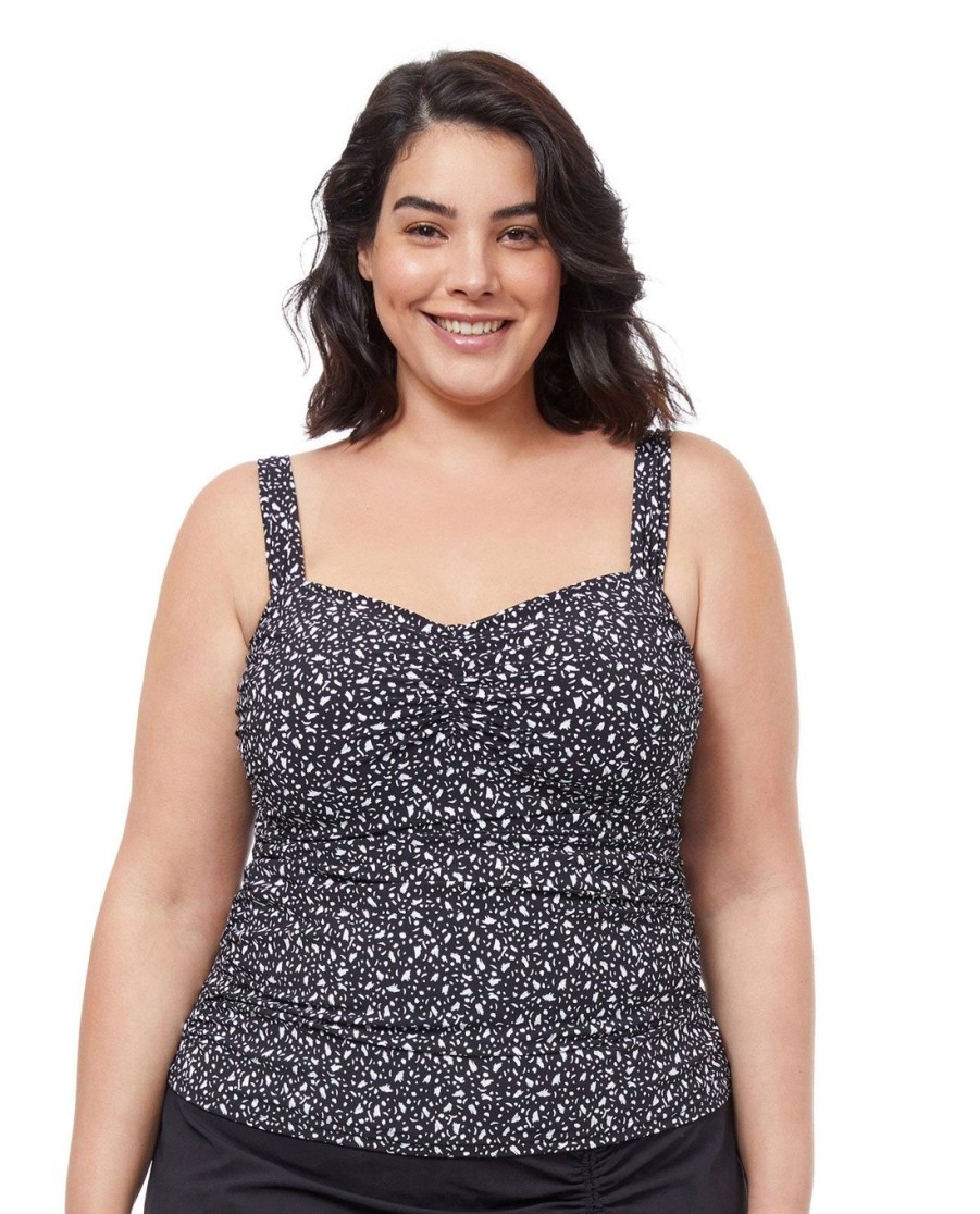 Plus Size Profile by Gottex | Profile By Gottex Bash Plus Size Shirred Underwire Tankini Top Profile Bash