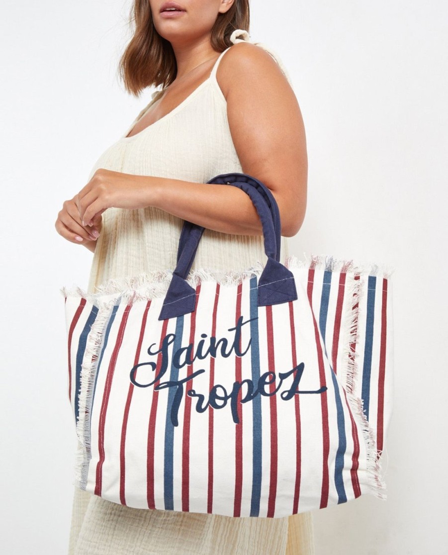 Accessories Gottex Accessories | Gottex Saint Tropez Cotton Bag Gottex Red White And Blue