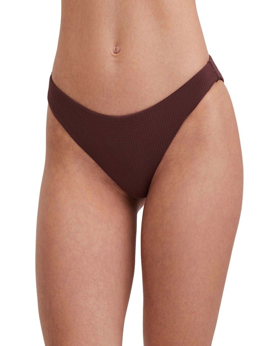 Bikinis Gottex Au Naturel | Au Naturel Lily Textured Medium Rise Bikini Bottom