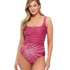 D-G Cup Gottex | Gottex Palla Full Coverage Dd-Cup Square Neck One Piece Swimsuit Gottex Palla Raspberry