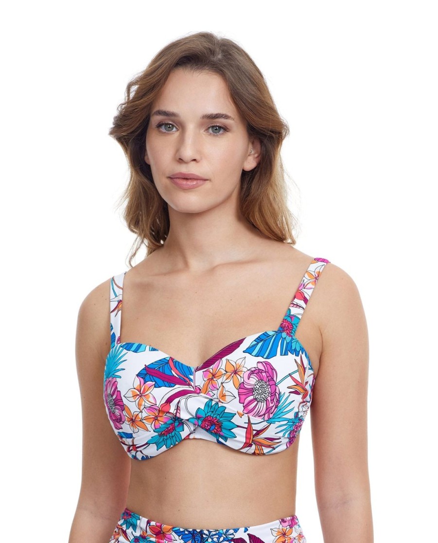 D-G Cup Profile by Gottex | Profile By Gottex Bohemian Gypsy D-Cup Underwire Push Up Bikini Top