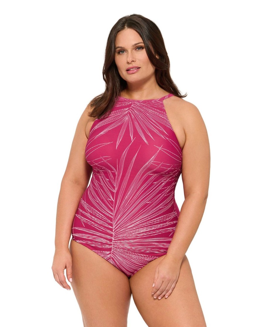 Plus Size Gottex | Gottex Palla Plus Size High Neck One Piece Swimsuit