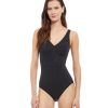 One Pieces Gottex | Gottex African Escape Full Coverage V-Neck Surplice One Piece Swimsuit