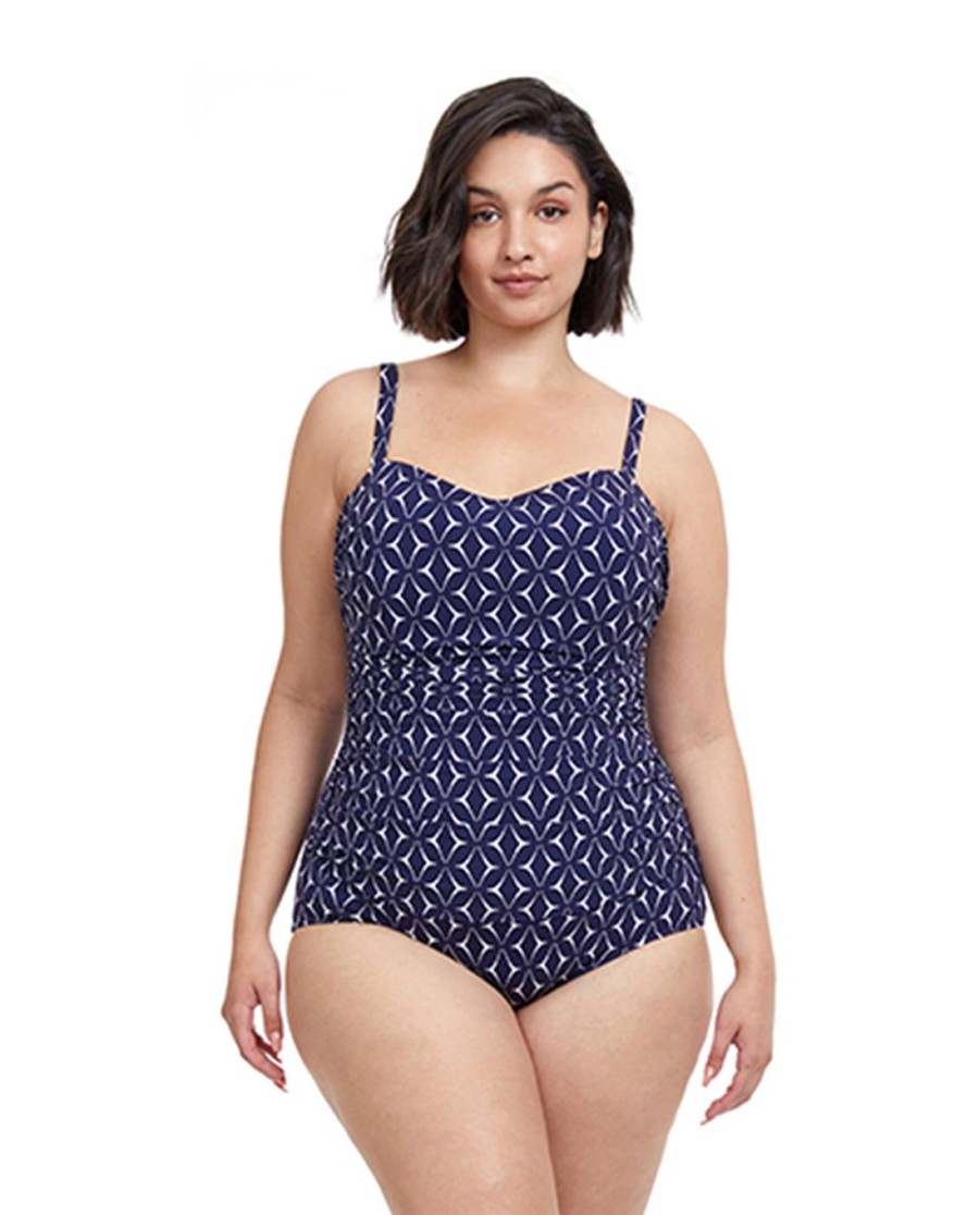 Plus Size Profile by Gottex | Profile By Gottex Supreme Plus Size Scoop Neck Shirred One Piece Swimsuit